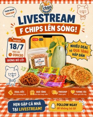 Tham gia Livestream F Chips để săn deal độc quyền và nhận quà hấp dẫn!
